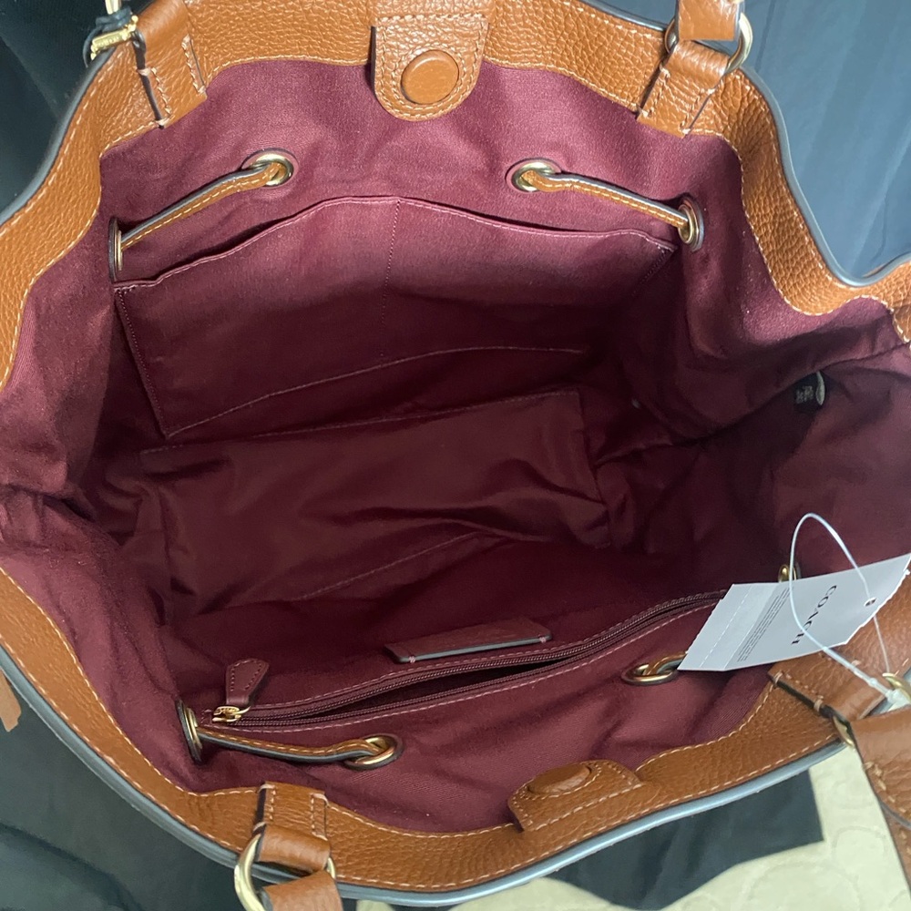 Coach Brown Suede Tote - Picture 10 of 17